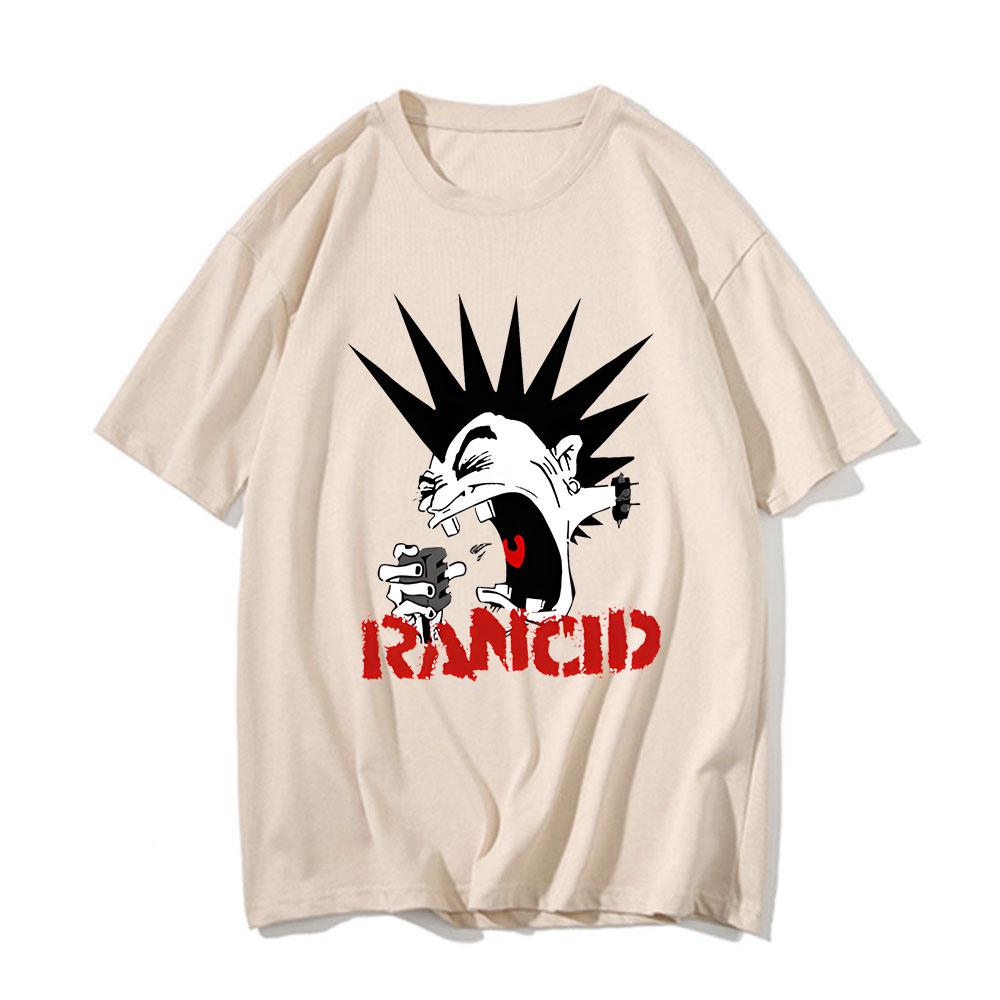 Funko Pop Punk Rancid Microphone Men Graphic Printing Tee-shirt Short Sleeve O-neck Female Male Tshirts Cotton Gift Idea Clothes