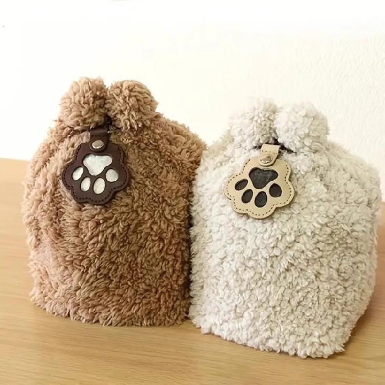 Decorative Leather Keychain with Pet Hair Storage Soft Sturdy Design Pet Hair Keyring for Personal Belongings