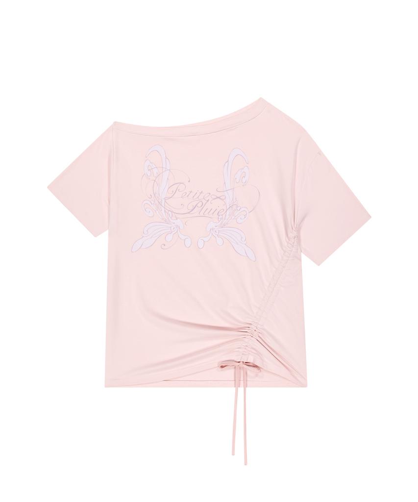 ILLIGO Saeso Fairy One-Shoulder T-Shirt Pink