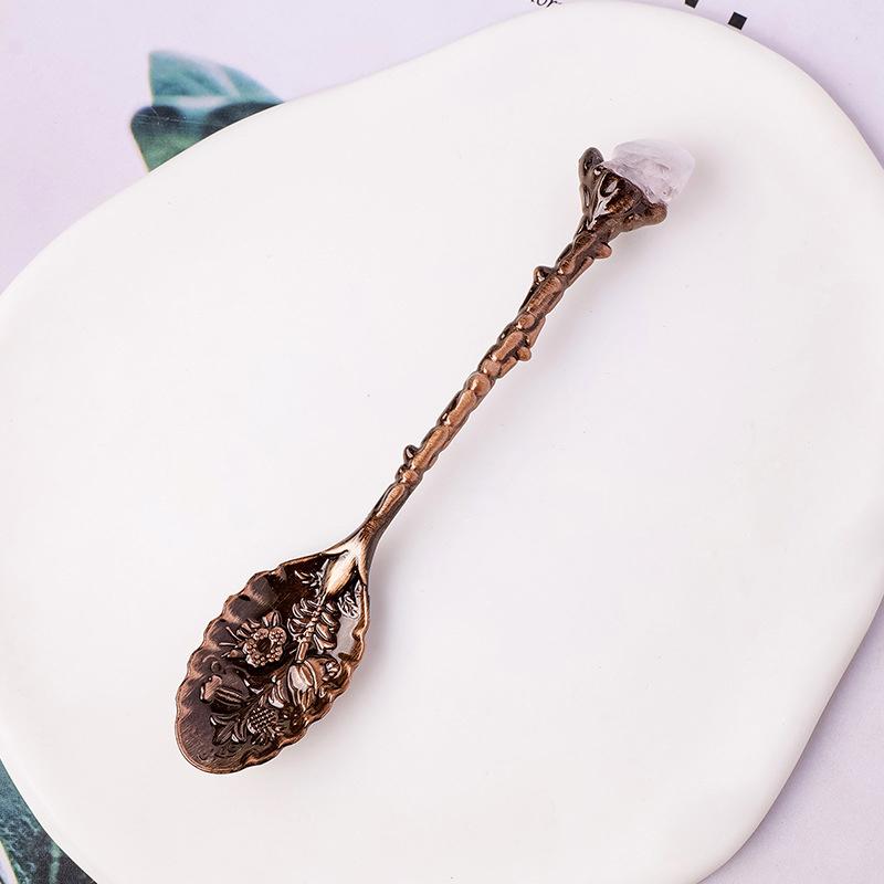 

1 шт. термостойкая хрустальная десертная ложка в подарок, резная кофейная ложка