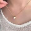 French Muse~ Super Sparkling Zircon Pearl Necklace Light Luxury Delicate Clavicle Chain Fashion Versatile Necklace Women