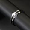 Woven Bracelet Set Men Women Yin-Yang Adjustable Braclet Chinese Style Tai Chi Eight Trigrams Braslet Gift for Lover Bestie