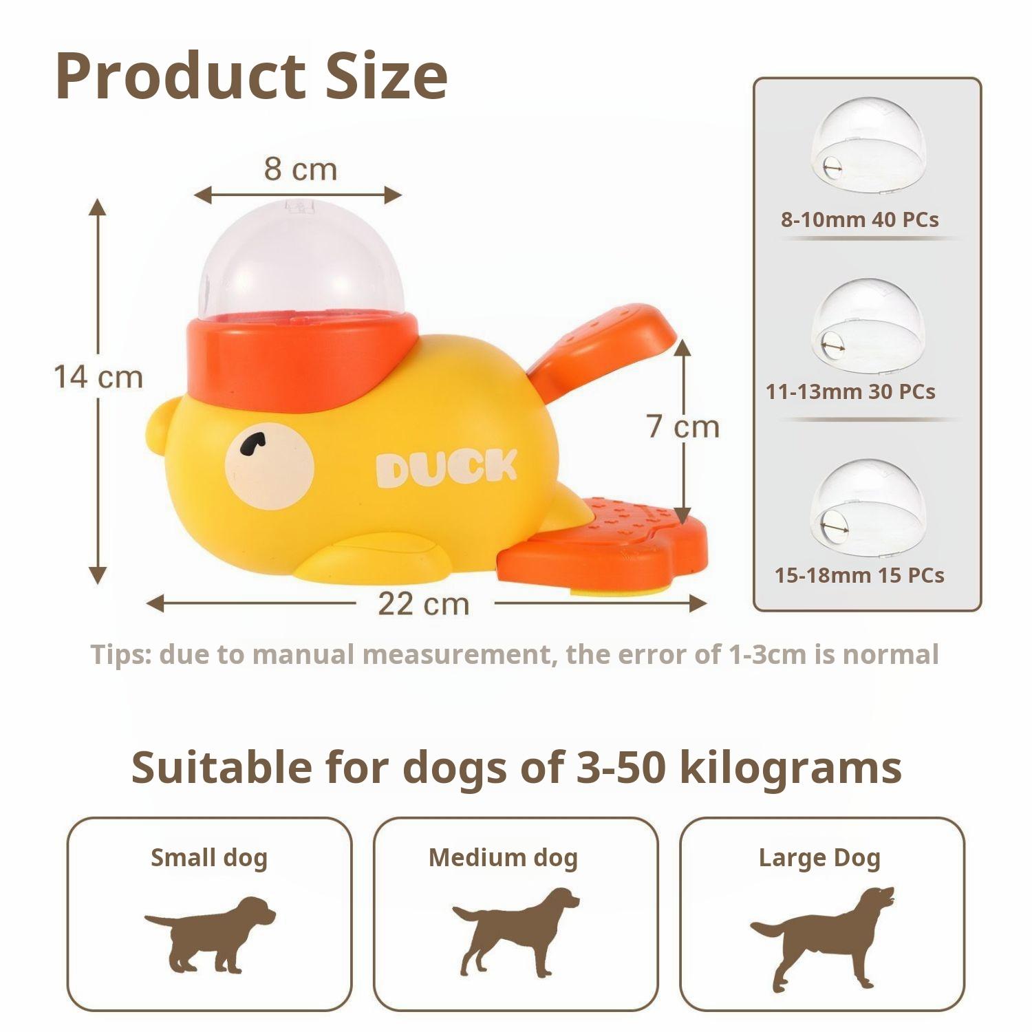 

Little yellow duck freeze-dried launch cat toy Pet intelligence leak feeding device Dog slow eating training device жовтий