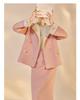 New Chinese Embroidered Wool Coat & Skirt Set - Women's NY027