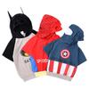 Kids Summer Cartoon Hooded Short Sleeve T-Shirt with Fun Mask Top