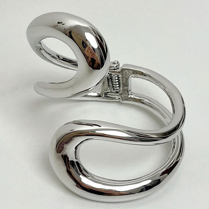 Minimalist Metal Grid Bracelet - European & American Fashion Niche, High-end Style Hand Jewelry