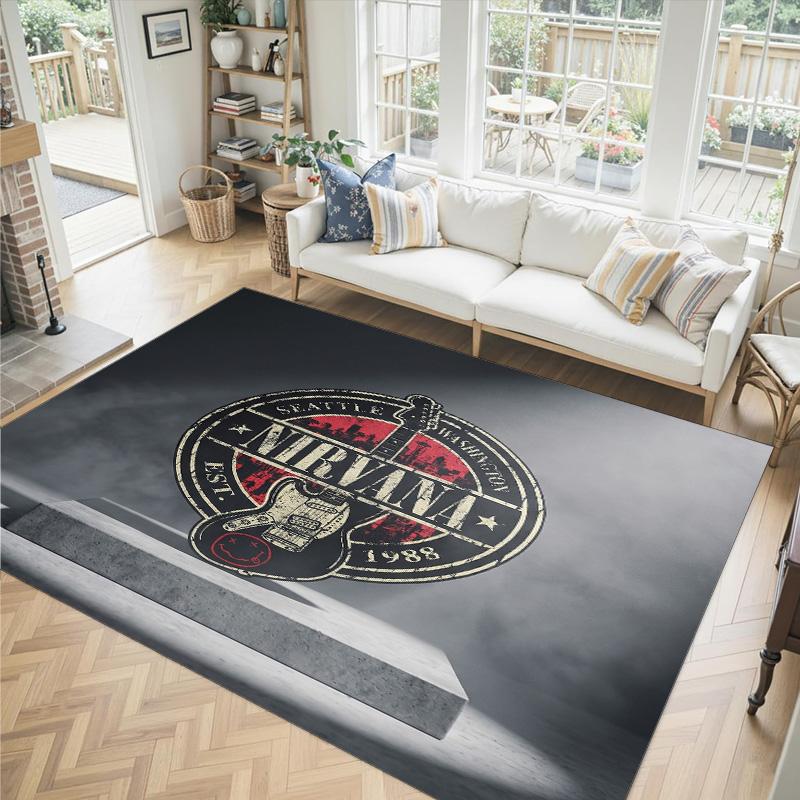 Nirvana Design Crystal Velvet Carpet Cozy Non?Slip Printed Rug For Bedroom Living Room Entrance