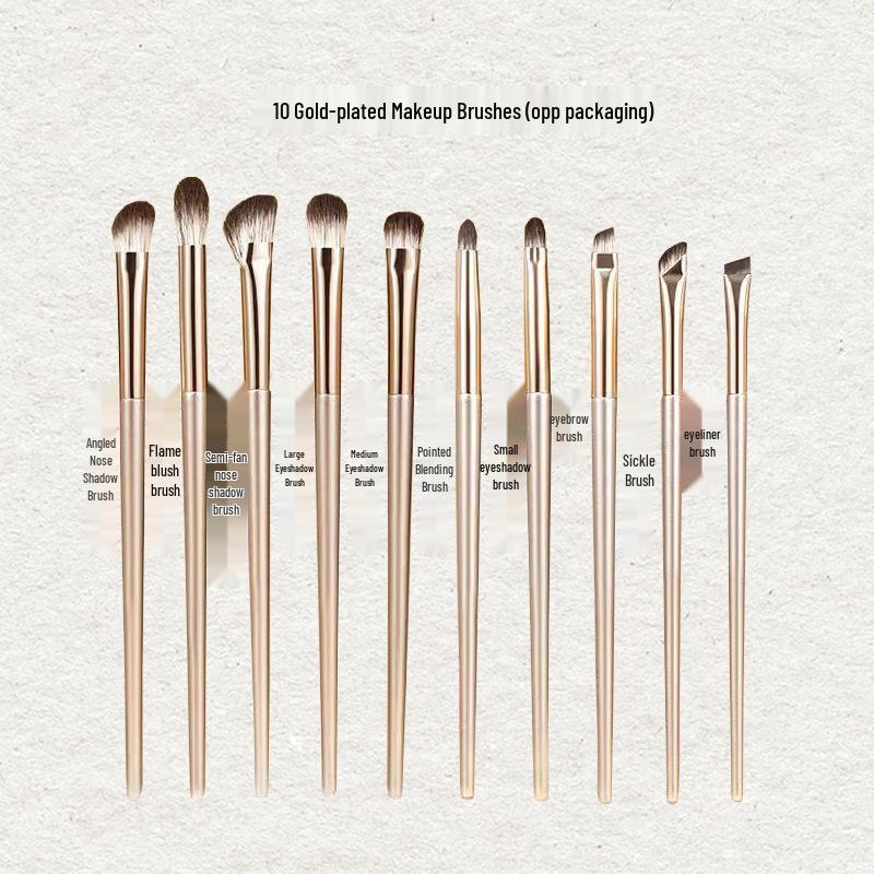 

Набор из 15 кистей для теней Golden - Мягкие детализирующие кисти для носовой тени и растушевки.