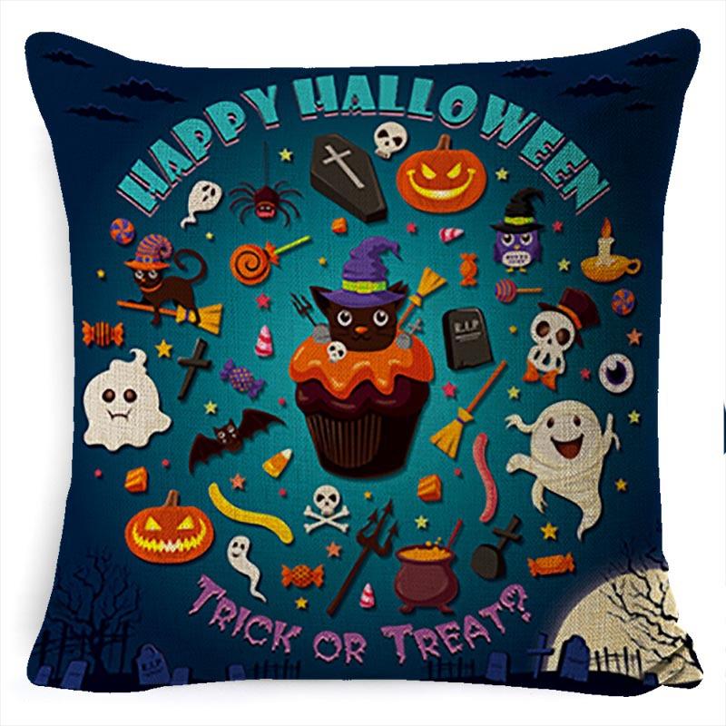 Pillow Case Holiday Party Halloween Horror Bat Office Pillow Case Car Waist Support Cushion Lumbar Pillow