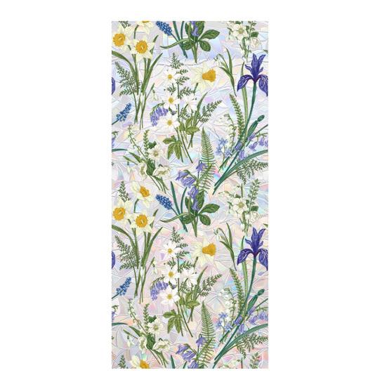 

Stained Glass Window Film Floral Rainbow Decorative Window Sticker Sun Blocking Removable Static Glass Cling for Bathroom Living Room Bedroom A