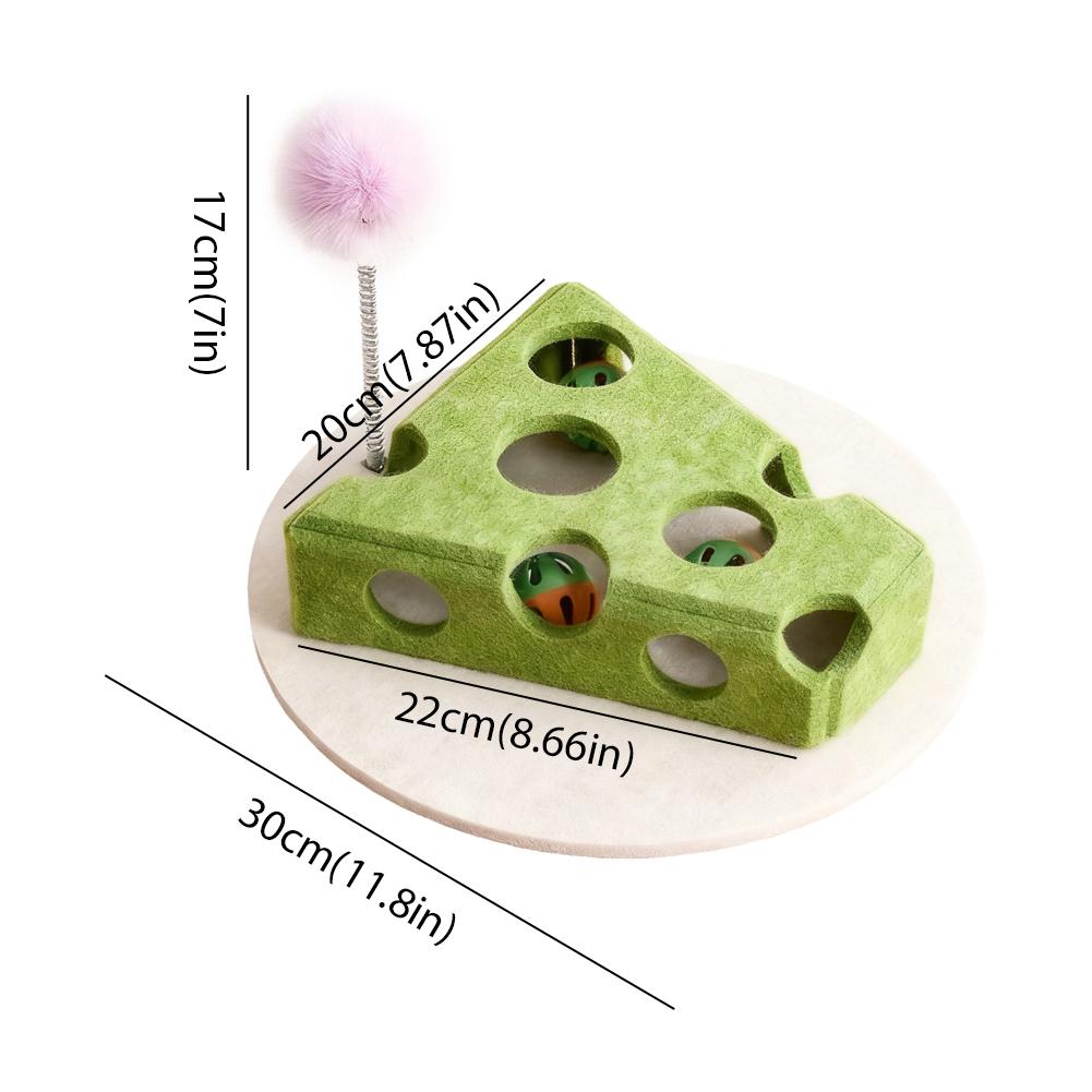 Cat Toys Pet Cat Toy Bell Balls Dig Hole Funny Box Felt Box Cheese Shape Entertainment Hunting Cat Toys For Indoor Cats