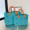 Modern Large Capacity Felt Handbag - Versatile and Stylish Shopping Bag with Letter Design