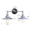 Vintage 2-Lights Wall Light Industrial Black Red Bronze Wall Sconce E27 Metal Shade Vanity Lamp Bathroom Mirror Lighting