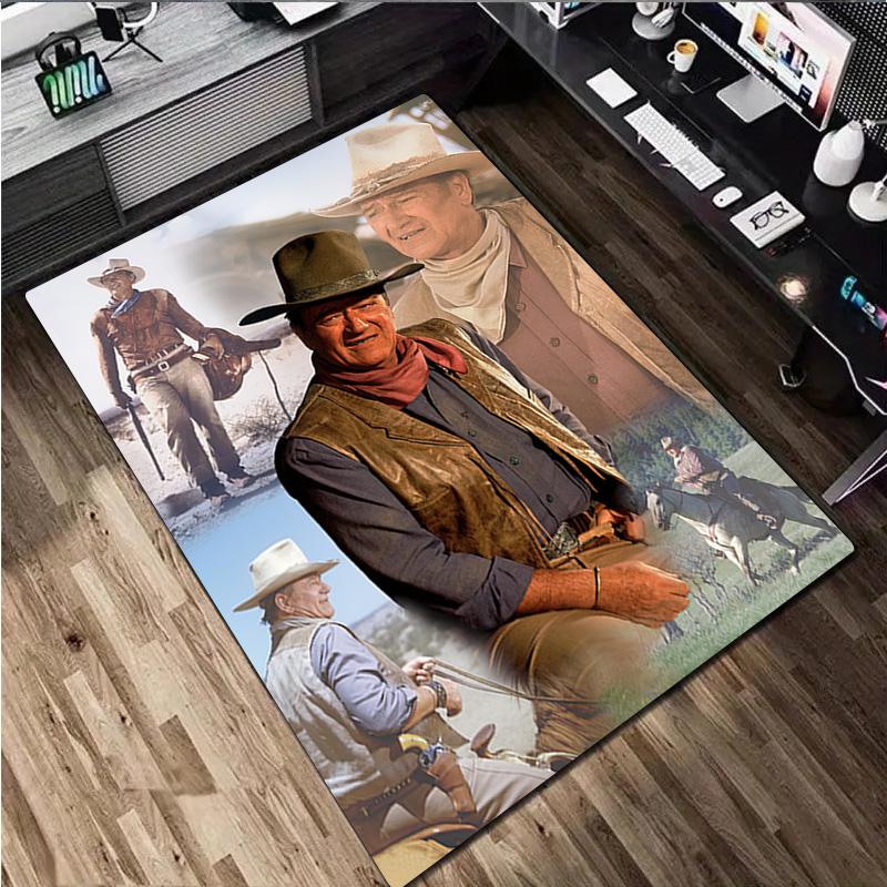 John Wayne Print Rug - Computer Chair Area Rug home decoration Carpet For Living Room Bedroom Flooring Mat