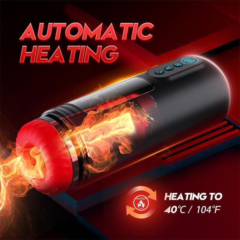 Automatic Male Masturbator Adult Male Sex Toys for Men Penis Pump Heating Male Stroker Blowiob Sex Machine LCD Display Pocket