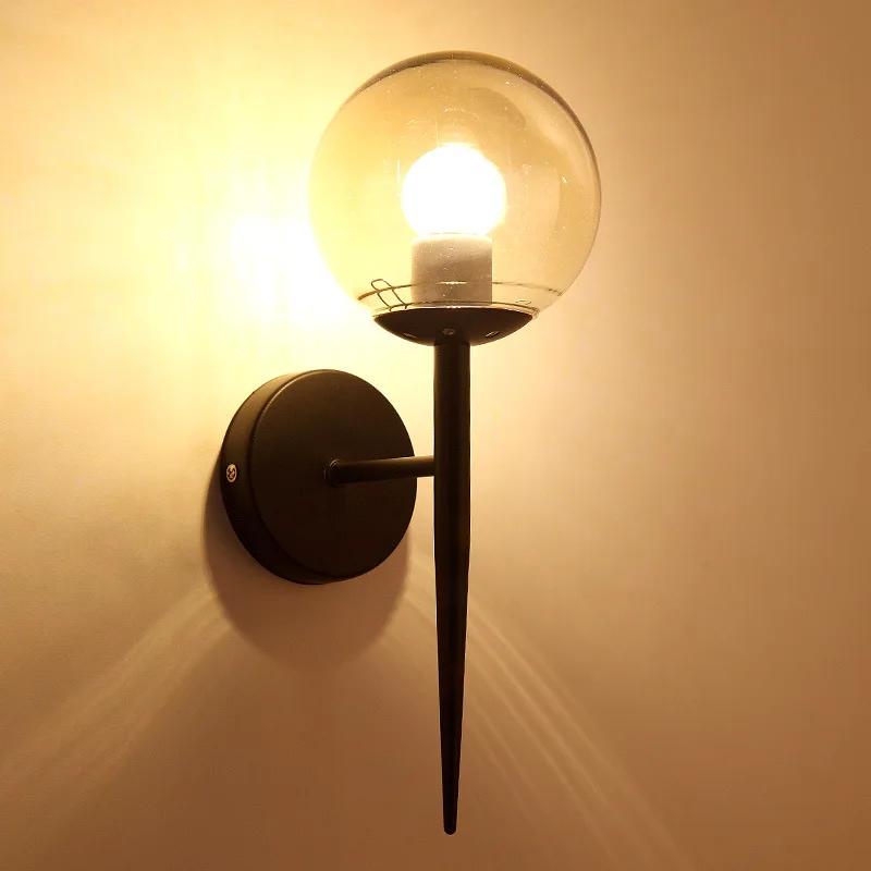Simple Modern Molecular Spherical Wall Lamp Gold Black Bedroom Bedside Lamp Creative Nordic Wall Engineering Lamps