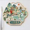 Souvenirs de Voyage Chine Aimants de Frigo Shenzhen Yangzhou Suzhou Hangzhou Dali Dujiangyan Penglai Zhouzhuang Autocollants de Frigo
