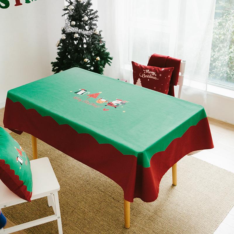 Novoroční dárek Vánoční série Vodotěsný Běžný ubrus na stůl Zesílený Obdélníkový Ubrus na jídelní stůl Ubrus na konferenční stolek