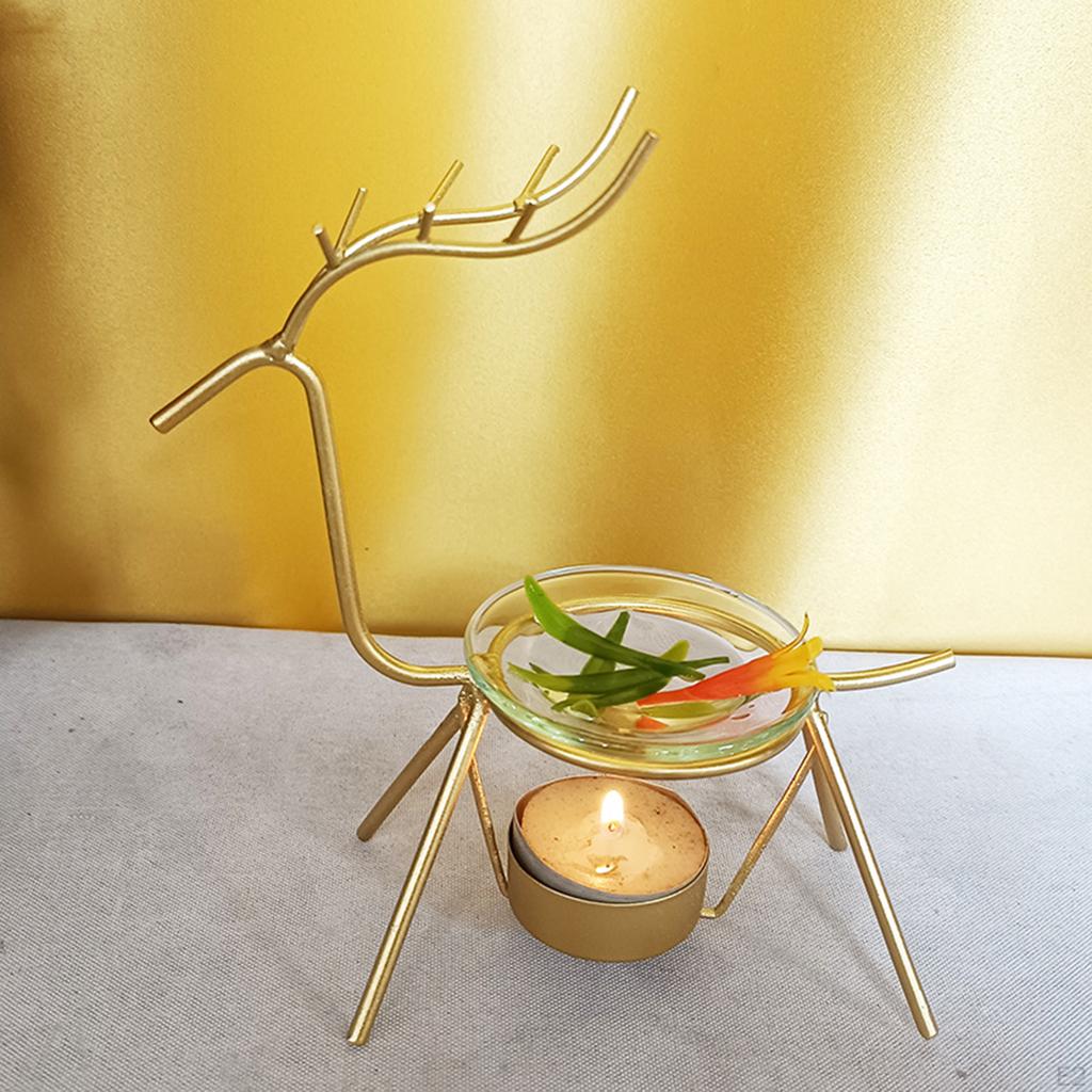 Deer Statue Tealight Candlestick Candelabra Candleholder Dinning Room Essential Oil Burner Candle