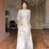 2024 Elegant French Slimming Dress with Flared Sleeves & Waist Tie for Women