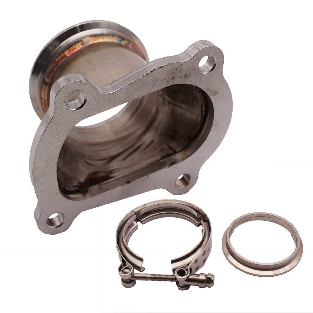 Stainless Steel CT26 Downpipe Turbocharger Flange 4 Bolt 3" V Band Conversion Adaptor for Toyota