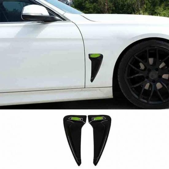 For BMW X3 F25 X4 F26 2014-2017 ABS Black Side Vent Fender Flank Cover Trim 2PCS