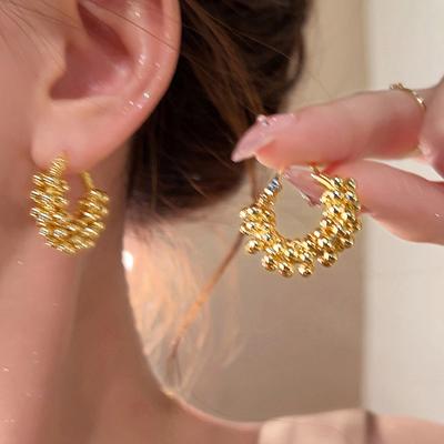 Doudou Earrings Versatile Light Luxury Niche Ear Buckle Fashion Temperament High Sense Earrings Women