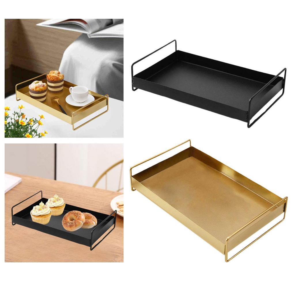 Serving Tray Multifunctional Tea Water Plate Vanity Tray Jewelry Storage Tray for Coffee Table Breakfast Party Meals Living Room