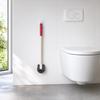 Wall Mounted Toilet Brush, Anti-Slip Handle Curved Soft Bristles Toilet Cleaner, Toilet Grooves Bathroom Brush for Deep Cleaning