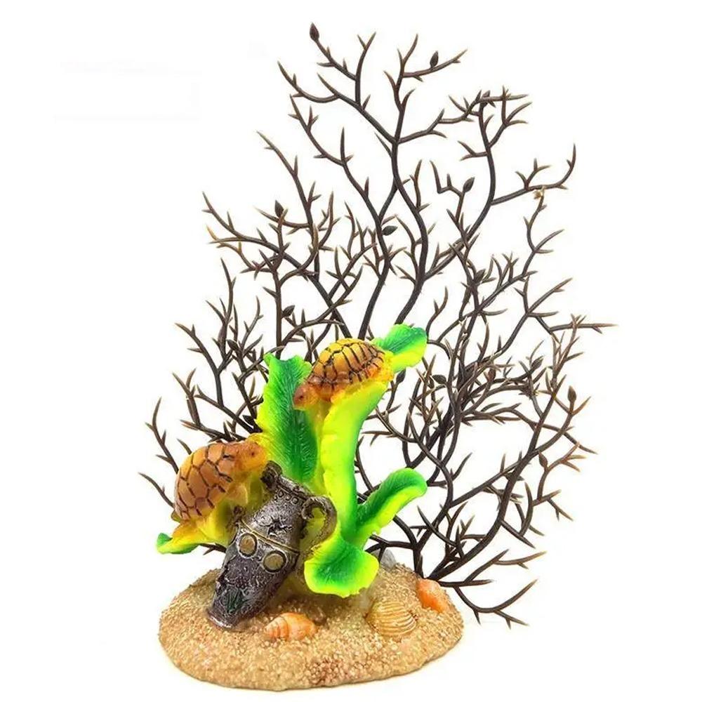 Colorful Mermaid Coral Branch Ornament Resin Craft Sea Tree Ornament  Fish Tank Supplies