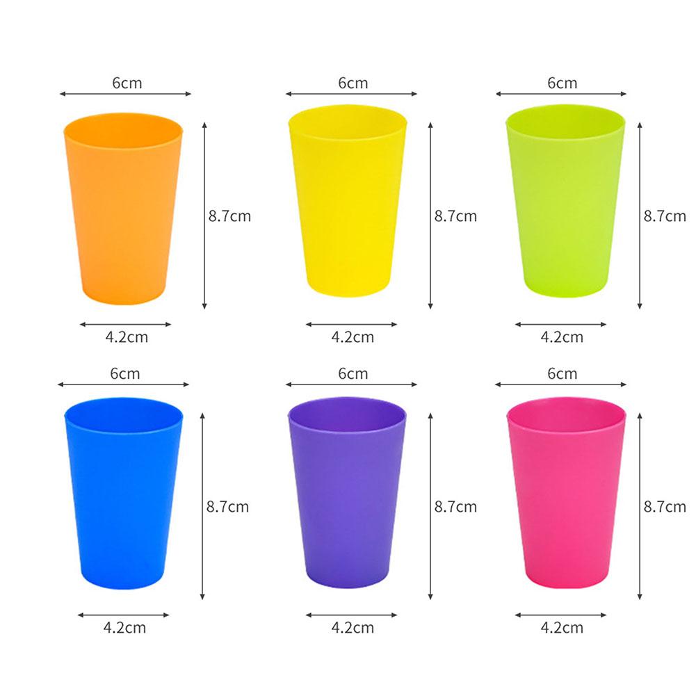 6*6*8.7cm Colourful Cups For Juice Coffee Lightweight Multipurpose