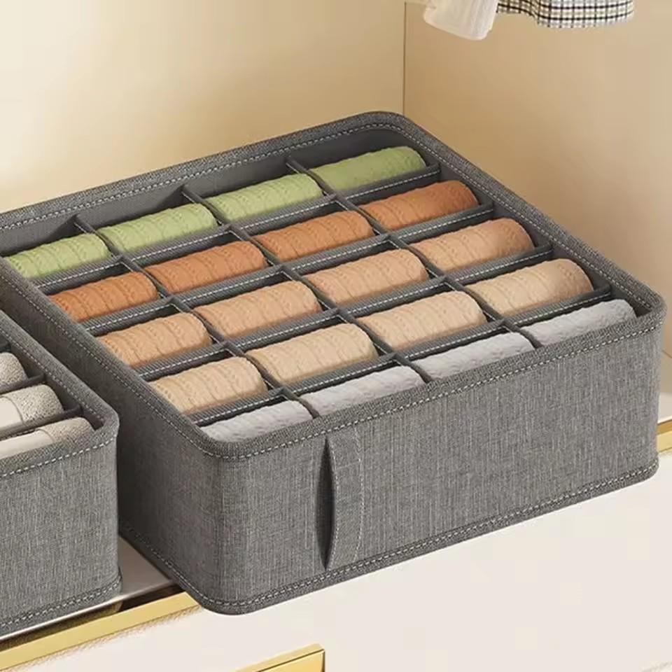 3PCS Fabric Clothes Storage Organizer Cation PP Sock Bra Pants Wardrobe Organizers Of Cabinets And Drawers Home Organizer Box