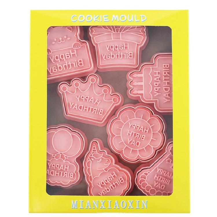 8-częściowe funkcjonalne foremki do ciastek Foremki do ciastek do tworzenia wyjątkowych smakołyków z masy cukrowej na urodziny i specjalne okazje