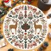 Christmas Gift Theme Round Rug Living Room Sofa Chair Rug Home Decor Bedroom Bedside Soft Rug Lounge Room Nonslip Floor Mat