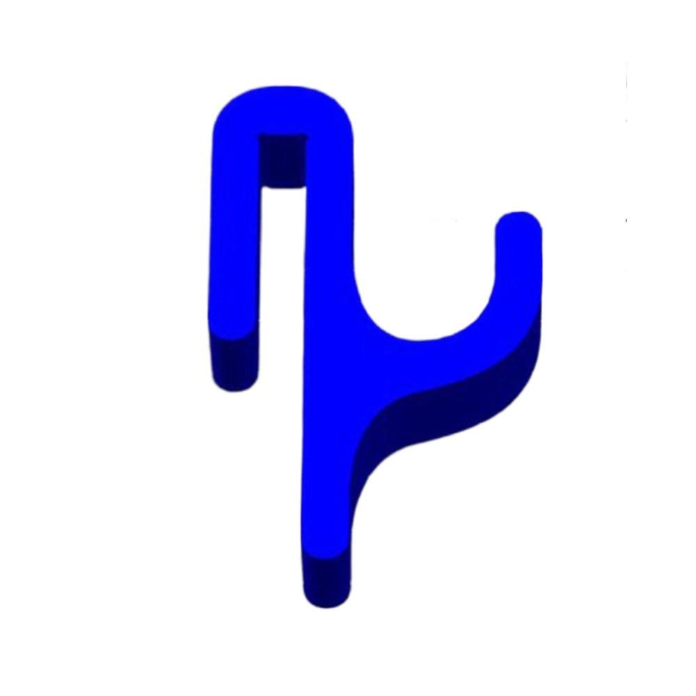 

New 3D Printed Shower Hook Easy to Install Durable Bathroom Accessories Towel Hooks for 8mm Glass Doors синій