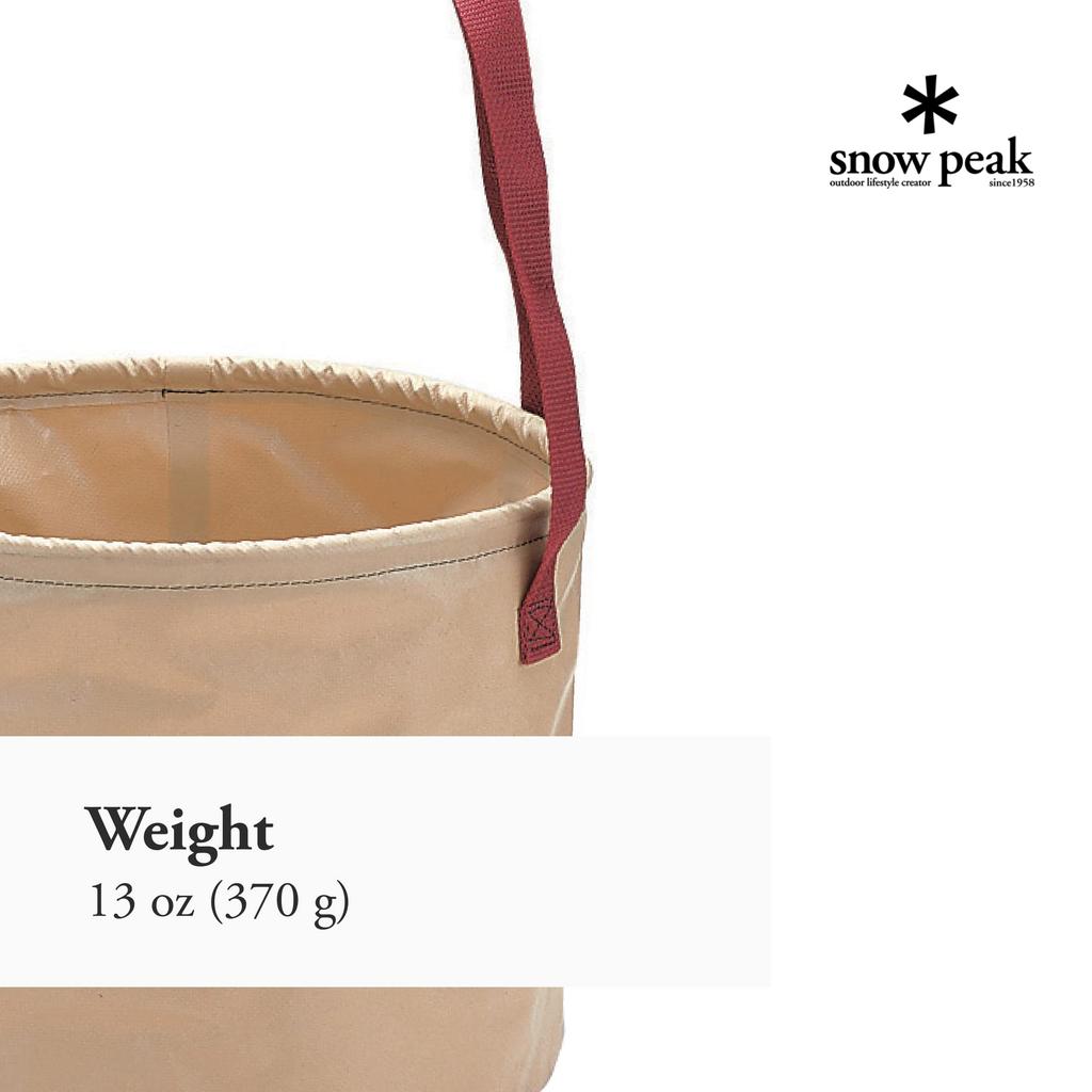 Camping Bucket Snow Peak Large 25L Durable Beige FP-150