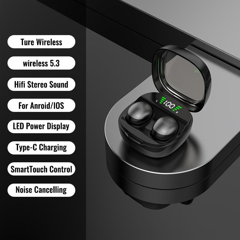 Mini Invisible Earphones Bluetooth 5.3 Headphones HiFi Stereo Wireless Headsets Noise Reduction Earbuds for Huawei