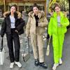 Women's Winter Outdoor Ski Suit Pure Warm Jacket + Pants Two Piece Set