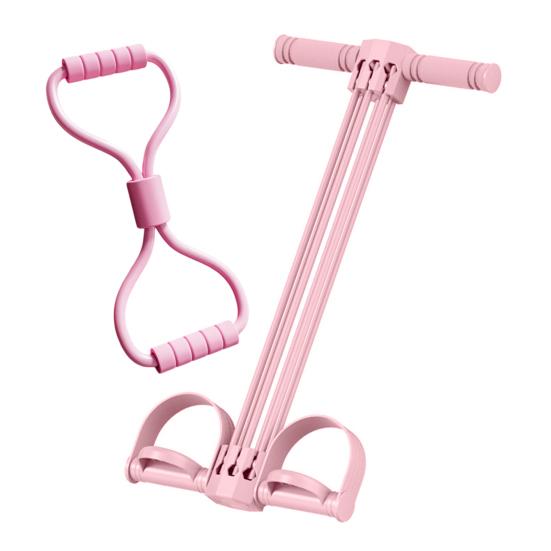 Pedal Resistance Band with Handle 6-Tube Pedal Ankle Puller Elastic Sit-up Pull Rope Men Women Yoga Pedal Workout Band Exercise Equipment