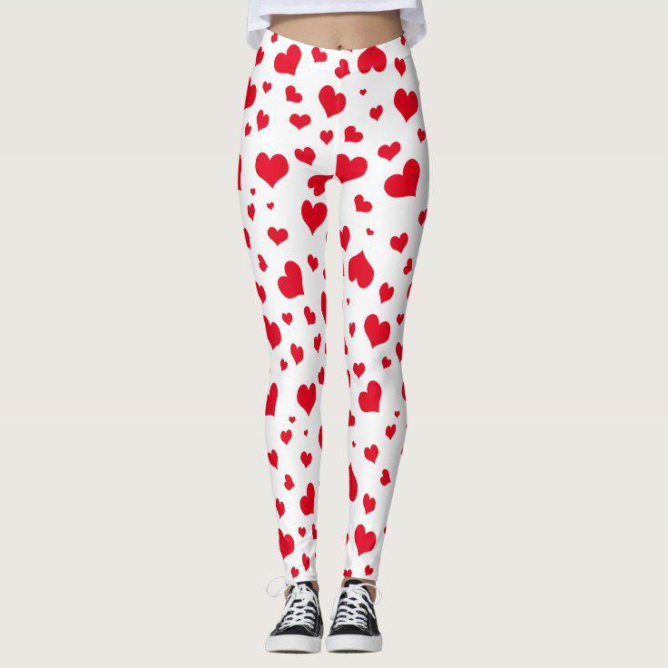 

Europe 2026 Valentine s Day Heart Print Slimming Women s Casual Pants 3XL