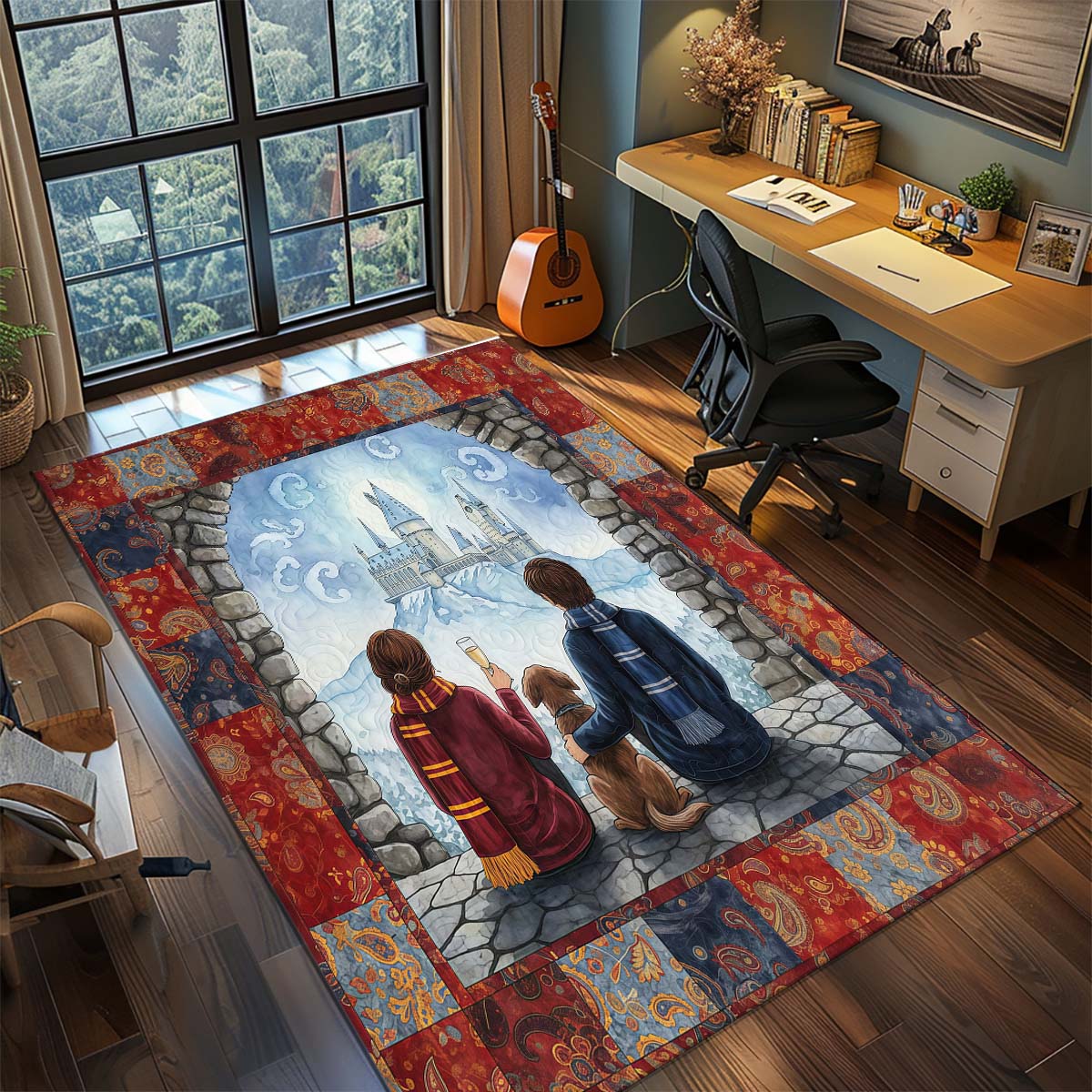 

Harry Potter Magic Owl Anime Rug Carpet Large Area Rug Non Slip Washable Floor Mat Gamer Room Bedroom Home Decor -QJY 60x90cm