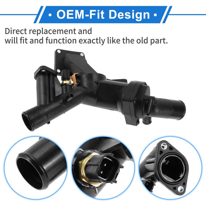 X Autohaux No.LR005631 Coolant Thermostat Housing Assembly for Land Rover LR3 2005-2009