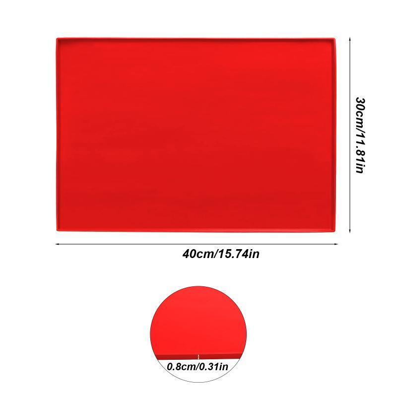 Lebensmittelechte Silikon-Backmatte 40×30cm Hitzebeständig Vielseitig für Biskuitrolle Pizza Kinder-Essmatte Küchenwerkzeuge