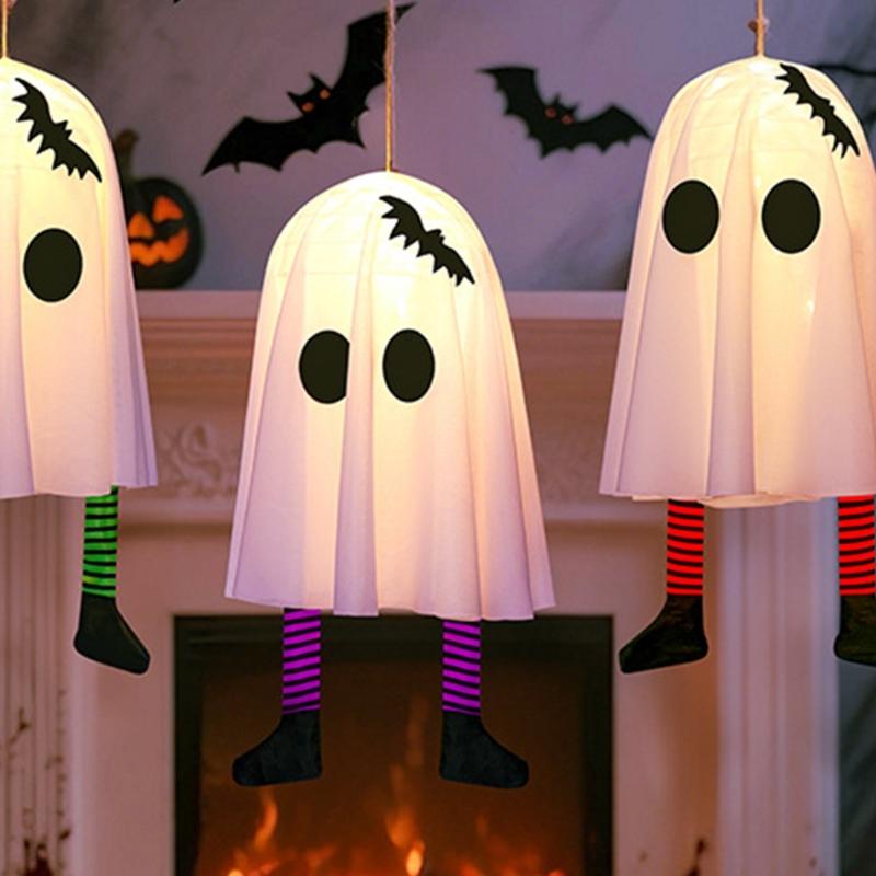 Glowing Halloween Specter Ornament Light Decorative Hanging Decoration With LED For Eerie Party Home Decoration