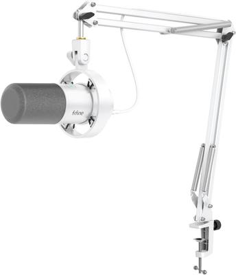 FIFINE Dynamic Microphone, USBXLR Microphone Set, Unidirectional PC Microphone with Volume Control, Mute Button, Microphone Arm, Direct Monitoring,