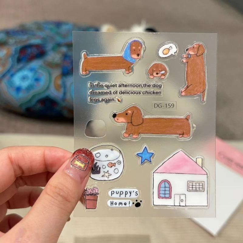 Cute 3D Jelly Cat Life Stickers, DIY Self-Adhesive Decals for Scrapbooking, Phone Case