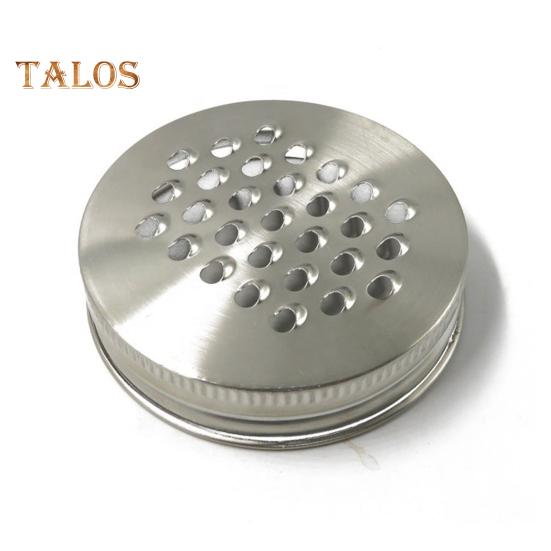 1/2Pcs Mason Jar Grater Lid for Regular Mouth Jar Easy To Carry Store Rust-Resistant Stainless Steel Strong Wear Resistance Multipurpose Canning Lids