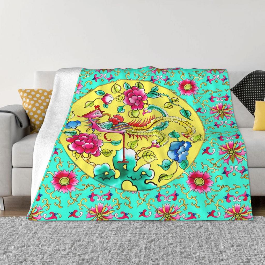Peranakan Pattern Yellow 2024 An Ultra-Soft Micro Fleece Blanket