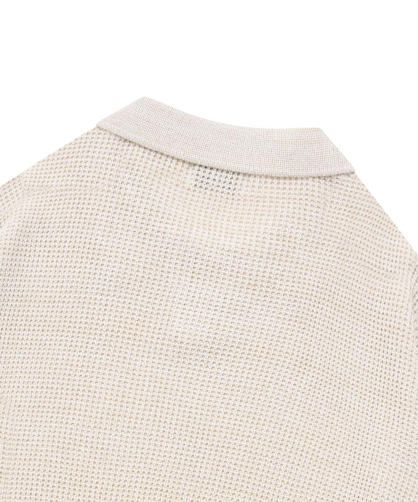 COVERNAT Open Collar Knit Ivory