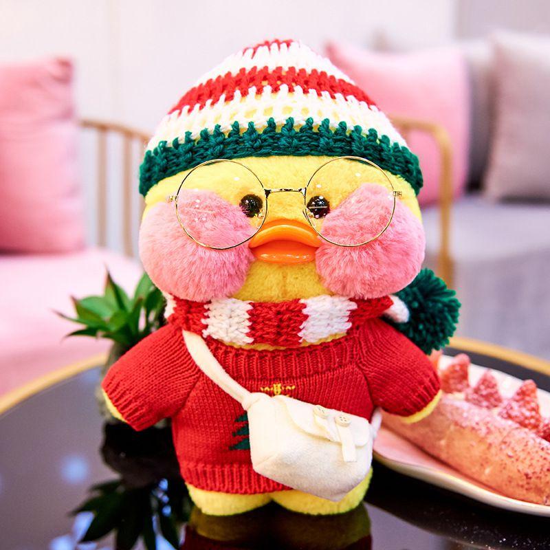 Adorable 30cm Lalafanfan Cafe Mimi Yellow Duck Costume Plush Toy For Kids And Home Decor